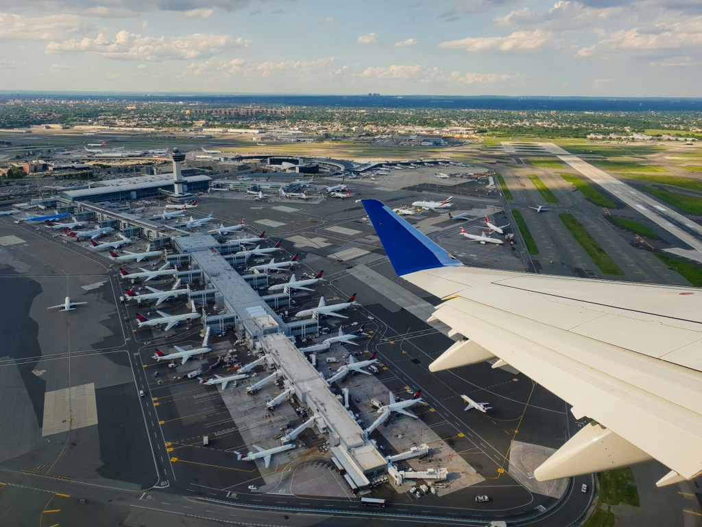 JFK Airport overhead image from plane