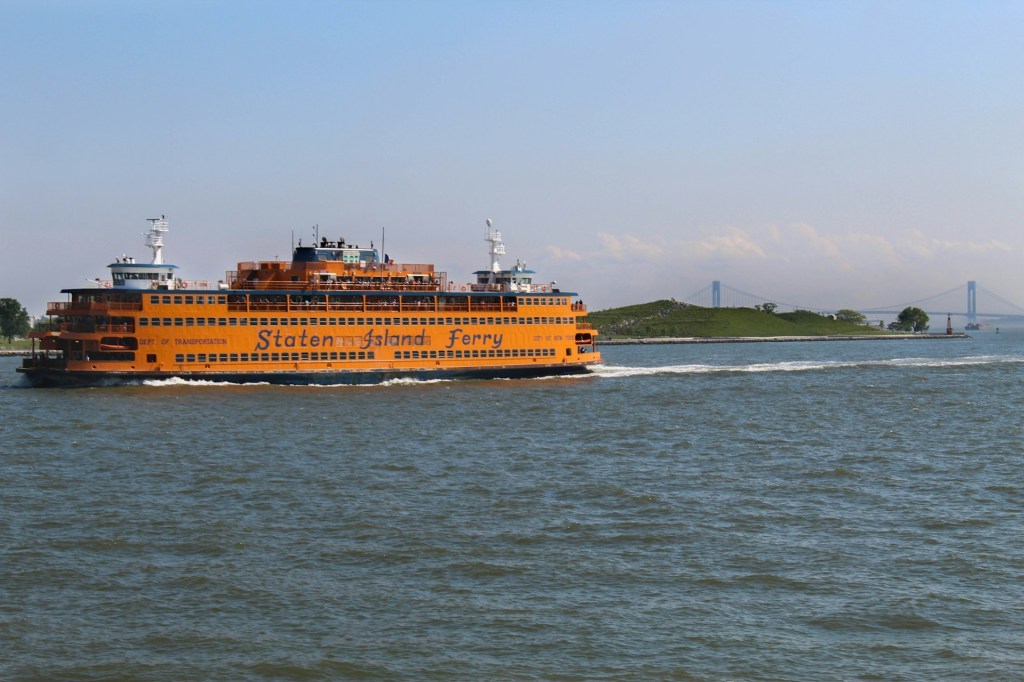 Staten Island Ferry boat traveling in the New York Harbor